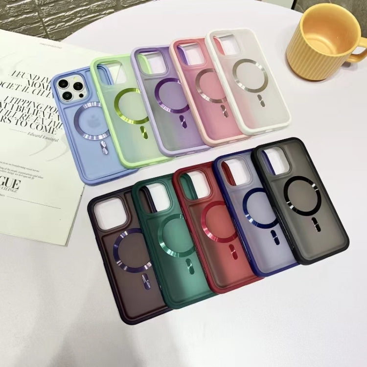 For iPhone 16 Plus Bread 3 in 1 MagSafe Acrylic Hybrid Silicone Phone Case(Dark Purple) - iPhone 16 Plus Cases by buy2fix | Online Shopping UK | buy2fix