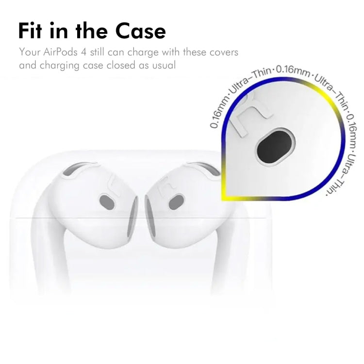 For Apple AirPods 4 2024 ENKAY Hat-Prince Thickened Silicone Case with Hook and Anti-lost Silicone Earbuds(Blue) - For AirPods 4 by ENKAY | Online Shopping UK | buy2fix