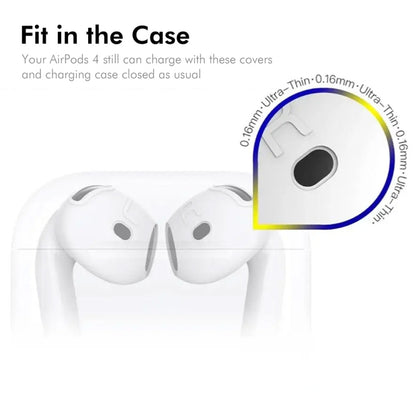 For Apple AirPods 4 2024 ENKAY Hat-Prince Thickened Silicone Case with Hook and Anti-lost Silicone Earbuds(Dark Blue) - For AirPods 4 by ENKAY | Online Shopping UK | buy2fix