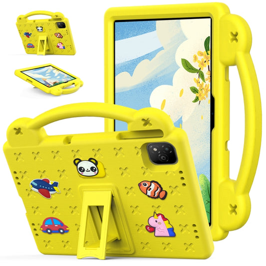 For Infinix Xpad 11 X1101 2024 Handle Kickstand Children EVA Shockproof Tablet Case(Yellow) - Others by buy2fix | Online Shopping UK | buy2fix