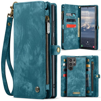 For Samsung Galaxy S25 Ultra 5G CaseMe 008 Detachable Multifunctional Leather Phone Case(Blue) - Galaxy S25 Ultra 5G Cases by CaseMe | Online Shopping UK | buy2fix