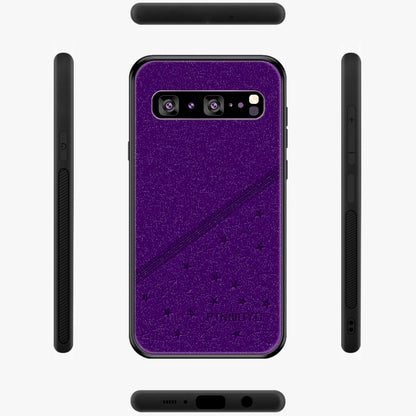 PINWUYO Full Coverage Waterproof Shockproof PC+TPU+PU Protective Case for Galaxy S10 5G(Purple) - Galaxy Phone Cases by PINWUYO | Online Shopping UK | buy2fix