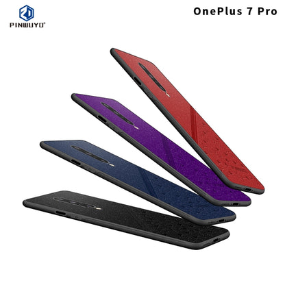 PINWUYO Full Coverage Waterproof Shockproof PC+TPU+PU Protective Case for Oneplus7 pro(Red) - OnePlus Cases by PINWUYO | Online Shopping UK | buy2fix