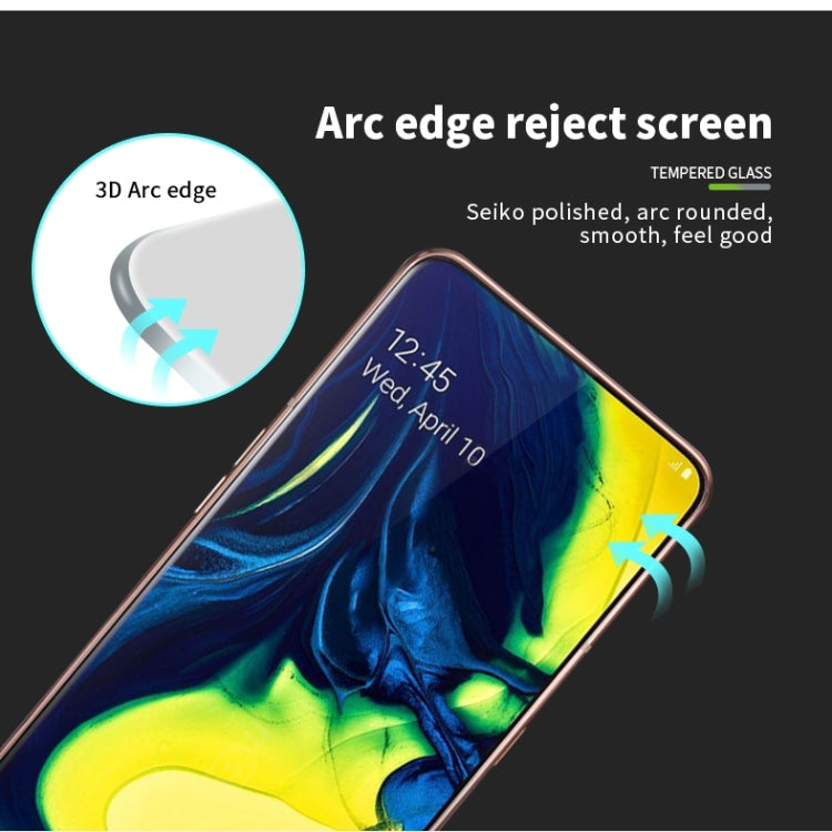PINWUYO 9H 3D Curved Tempered Glass Film for  Galaxy A60 （black） - Galaxy Tempered Glass by PINWUYO | Online Shopping UK | buy2fix