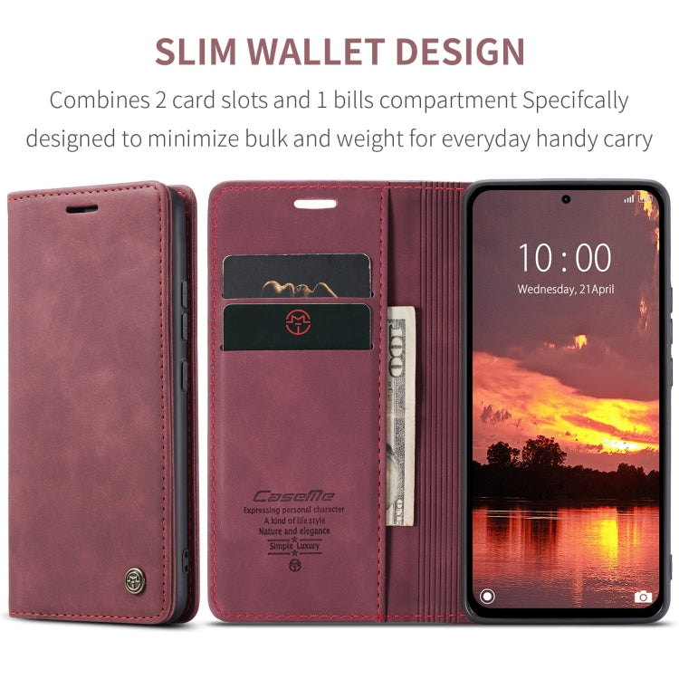 For Redmi Note 14 5G CaseMe 013 Multifunctional Horizontal Flip Leather Phone Case(Red) - Note 14 Cases by CaseMe | Online Shopping UK | buy2fix