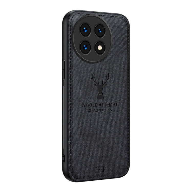 For OnePlus 13 Deer Head Cloth Skin All-inclusive Phone Case(Black) - OnePlus Cases by buy2fix | Online Shopping UK | buy2fix