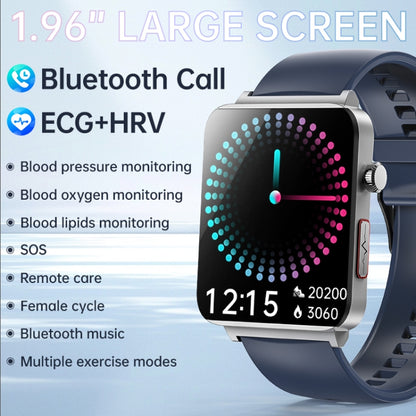 KS03 Pro 1.96 inch Color Screen Smart Watch, Support Bluetooth Call / Health Monitoring(Blue) - Smart Watches by buy2fix | Online Shopping UK | buy2fix