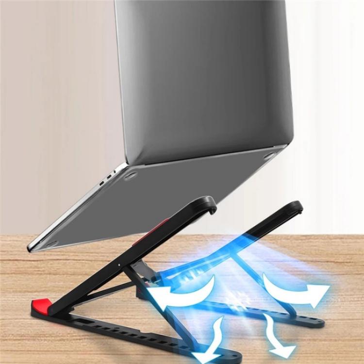 A9 Adjustable Height Portable Laptop Foldable Desktop Holder(Black) - Laptop Stand by buy2fix | Online Shopping UK | buy2fix