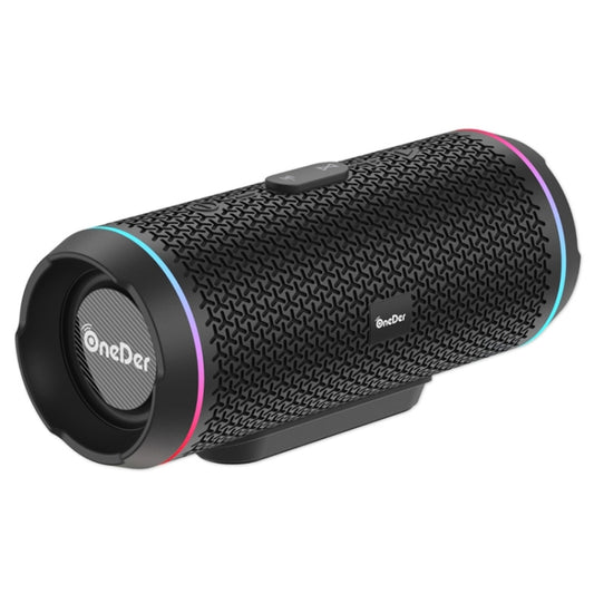 Oneder V10 Bluetooth 5.0 Color Dual LED lights, TWS Connection Function, 10W Stereo CD Quality，Support TF Card & USB Drive & AUX & FM(Black) - Desktop Speaker by OneDer | Online Shopping UK | buy2fix