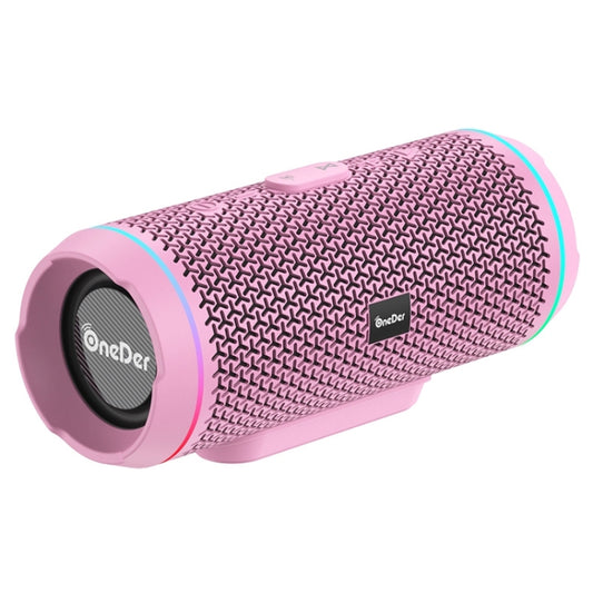 Oneder V10 Bluetooth 5.0 Color Dual LED lights, TWS Connection Function, 10W Stereo CD Quality，Support TF Card & USB Drive & AUX & FM(Pink) - Desktop Speaker by OneDer | Online Shopping UK | buy2fix