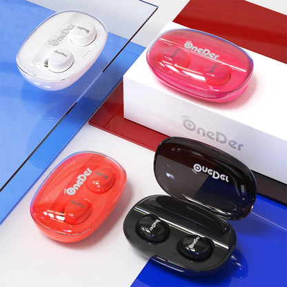 OneDer W12 Wireless Earphone with Waterproof IPX5 HD Stereo Sound TWS Bluetooth Earphone(Red) - TWS Earphone by OneDer | Online Shopping UK | buy2fix