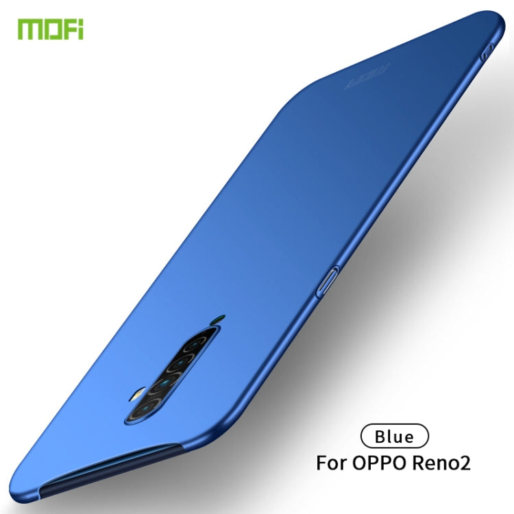 For OPPO Reno2 MOFI Frosted PC Ultra-thin Hard Case(Blue) - OPPO Cases by MOFI | Online Shopping UK | buy2fix