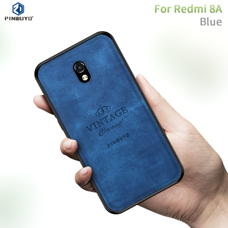 For Xiaomi RedMi 8A PINWUYO Zun Series PC + TPU + Skin Waterproof And Anti-fall All-inclusive Protective Shell(Blue) - Xiaomi Cases by PINWUYO | Online Shopping UK | buy2fix