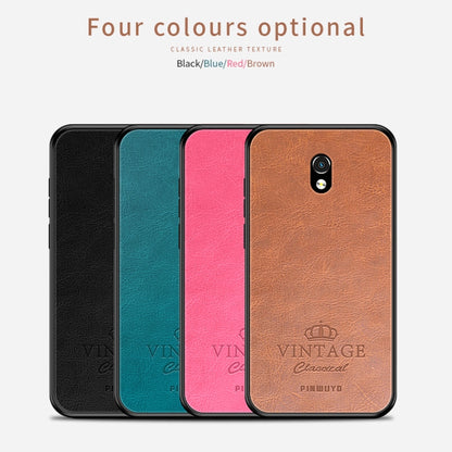 For Xiaomi RedMi 8A PINWUYO Pin Rui Series Classical Leather, PC + TPU + PU Leather Waterproof And Anti-fall All-inclusive Protective Shell(Brown) - Xiaomi Cases by PINWUYO | Online Shopping UK | buy2fix