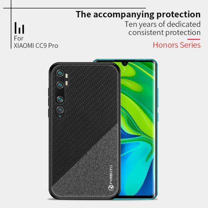 For Xiaomi CC9 Pro / Note10 PINWUYO Rong Series  Shockproof PC + TPU+ Chemical Fiber Cloth Protective Cover(Black) - Xiaomi Cases by PINWUYO | Online Shopping UK | buy2fix