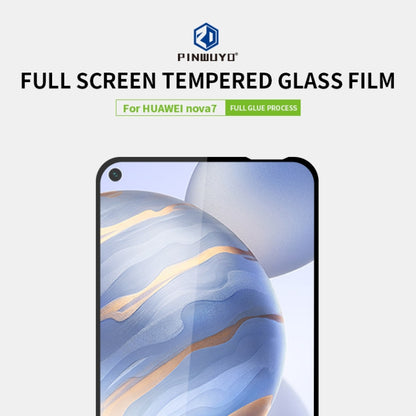 For Huawei Honor 30 / Nova7 PINWUYO 9H 2.5D Full Screen Tempered Glass Film(Black) - Honor Tempered Glass by PINWUYO | Online Shopping UK | buy2fix