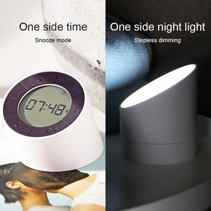 Simple Home Creative Multi-function Charging Stepless Dimming Alarm Clock Night Light(White) - Alarm Clocks by buy2fix | Online Shopping UK | buy2fix