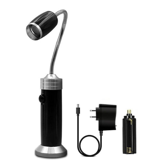 Multi-functional with Magnet Charging Rotary Zoom Turn Work Light Glare Flashlight, T6 Charging Section US Plug(Black) - LED Flashlight by buy2fix | Online Shopping UK | buy2fix