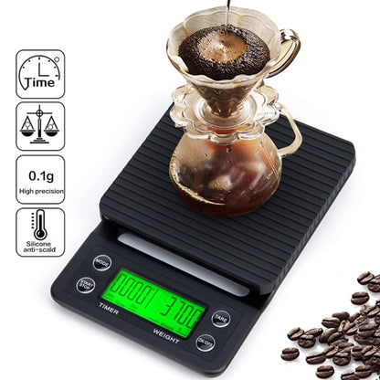 Hand Punch Coffee Scales Timing Electronic Timer Scale Kitchen Scales, Model:3kg/0.1g(Wine Red) - Kitchen Scales by buy2fix | Online Shopping UK | buy2fix