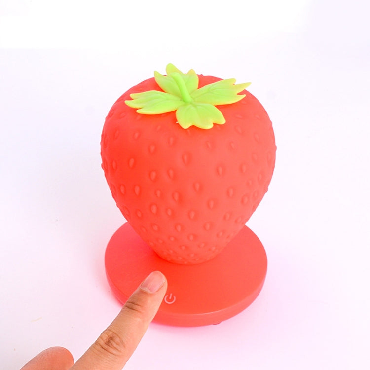 Creative Home LED Silicone Strawberry Night Light USB Rechargeable Bedside Decoration Atmosphere Light(White) - Night Lights by buy2fix | Online Shopping UK | buy2fix