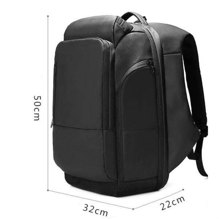 Business Travel Bag PVC Waterproof Backpack(Black) - Double-shoulder Bags by buy2fix | Online Shopping UK | buy2fix