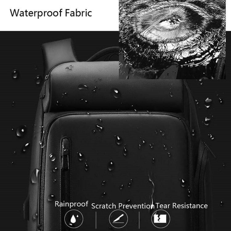 Business Travel Bag PVC Waterproof Backpack(Black) - Double-shoulder Bags by buy2fix | Online Shopping UK | buy2fix