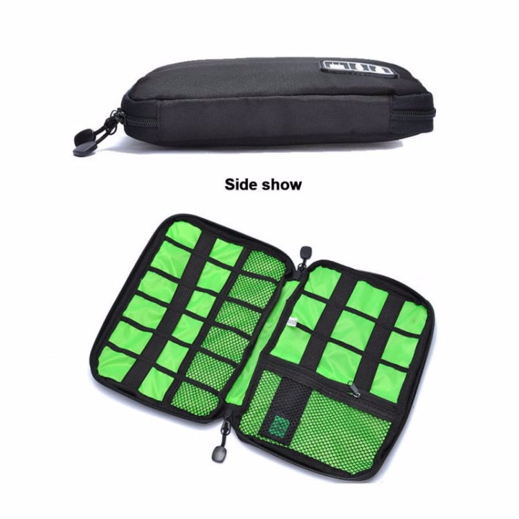 Outdoor Activities Travel Data Cable Bags Backpack SD Card Charger Zipper Bag(Black) - Waist Bags by buy2fix | Online Shopping UK | buy2fix