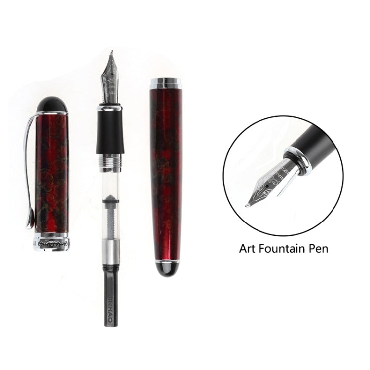 X750 Stationery Stainless Steel Fountain Pen Medium Nib Ink Pens School Oiifice Gift, Nib Size:0.5mm(Black) - Fountain Pens by buy2fix | Online Shopping UK | buy2fix