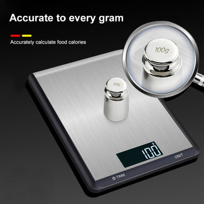 10kg/1g Stainless Steel Kitchen Scale Household Food Electronic Scale(White) - Kitchen Scales by buy2fix | Online Shopping UK | buy2fix