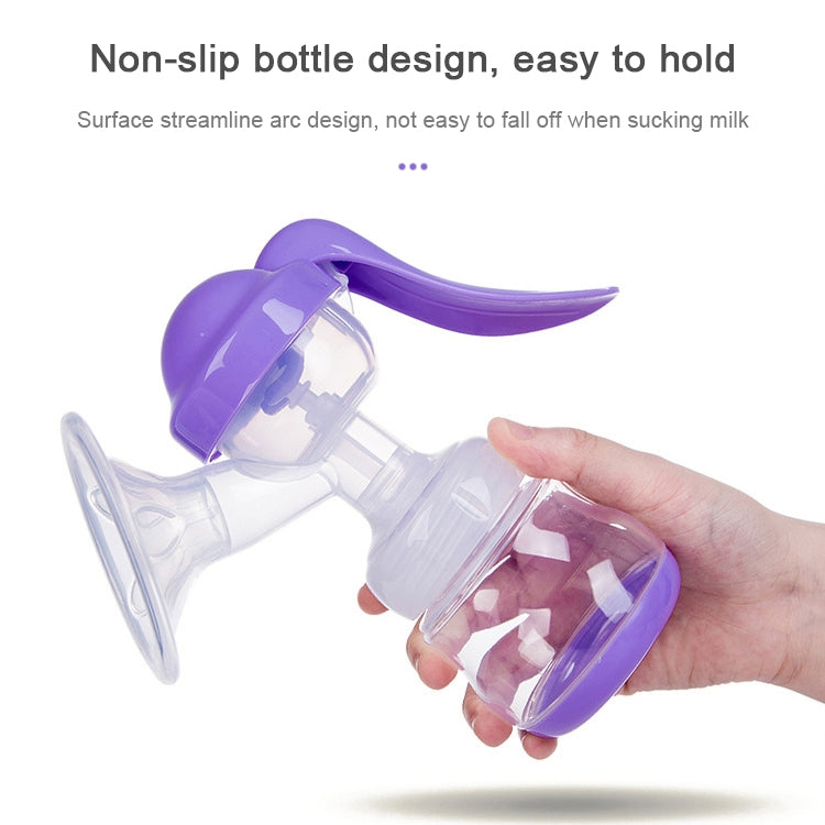 Painless Strength Adjustable Manual Massage Breast Pump(Purple) - Cups & Silicone Nipple by buy2fix | Online Shopping UK | buy2fix