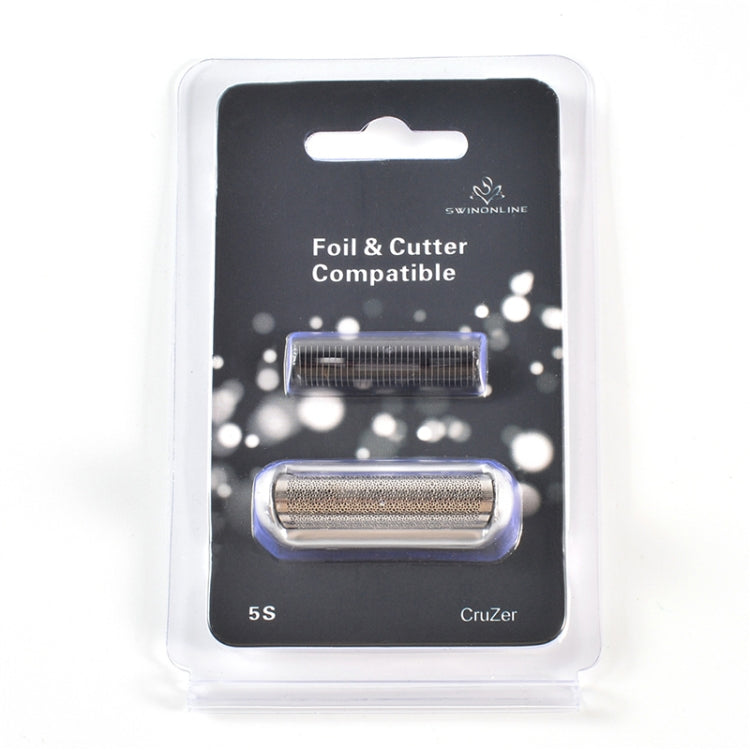 5S Razor Blade Mesh Cutter Head Set For Braun(Silver) - Accessories by buy2fix | Online Shopping UK | buy2fix