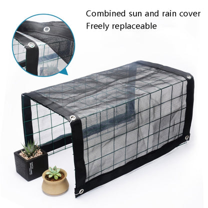 Rainproof Awning Thermal Insulation Round Wire Mesh Flower Stand Sun Shed, Specification: 150x48x36cm - Garden Netting by buy2fix | Online Shopping UK | buy2fix