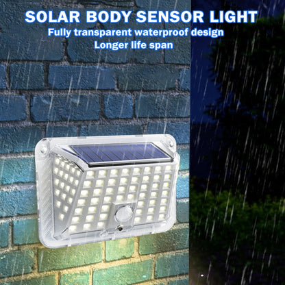 90 LED Solar Wall Light Garden Four-Sided Luminous Solar Light Human Body Induction Waterproof Outdoor Light - Solar Lights by buy2fix | Online Shopping UK | buy2fix