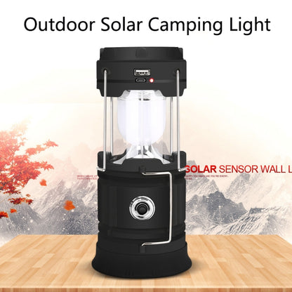 5803 Solar Camping Lamp Outdoor LED Emergency Portable Light Support USB Output(Blue) - Camping Lighting by buy2fix | Online Shopping UK | buy2fix