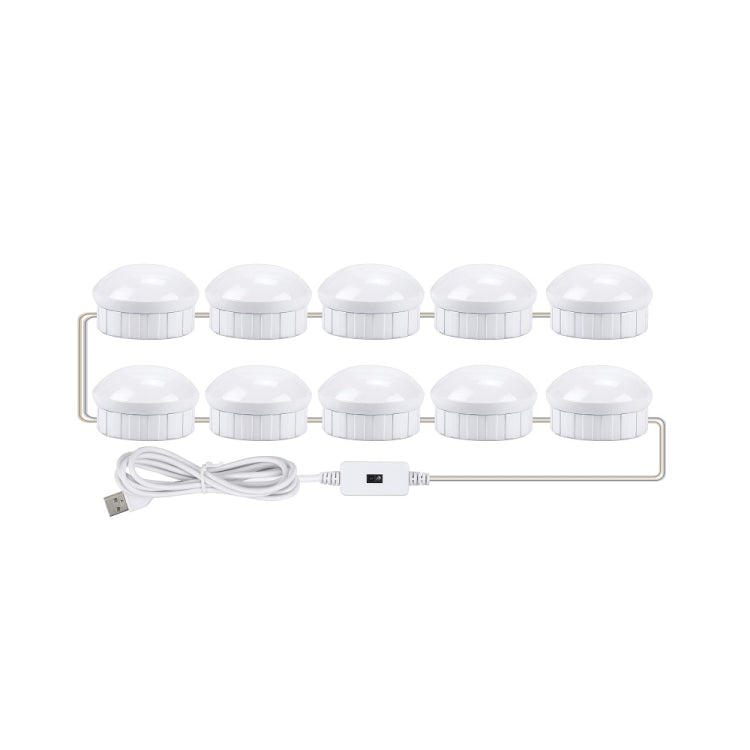 LED Makeup Mirror Light Beauty Fill Light Hand Sweep Sensor Mirror Front Light, Power source: 10 Bulbs(Natural White) - Sensor LED Lights by buy2fix | Online Shopping UK | buy2fix