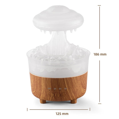 V50 Desktop Colorful Night Light Humidifier Wood Grain Water Drop Aroma Diffuser, Spec: US Plug(Green) - Air Purifiers & Accessories by buy2fix | Online Shopping UK | buy2fix