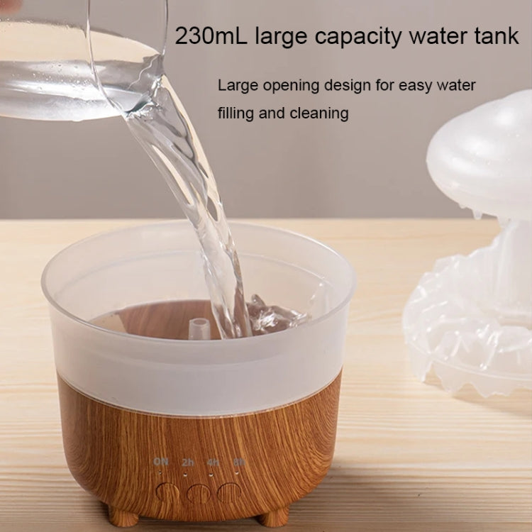 V50 Desktop Colorful Night Light Humidifier Wood Grain Water Drop Aroma Diffuser, Spec: US Plug(Green) - Air Purifiers & Accessories by buy2fix | Online Shopping UK | buy2fix