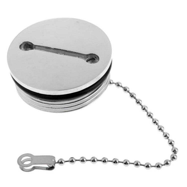 Stainless Steel Boat Deck Fill Filler Replacement Cap + Chain Boat Replacement Accessories - Marine Accessories & Parts by buy2fix | Online Shopping UK | buy2fix