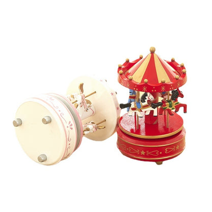 Sky City Carousel Clockwork Music Box Couples Birthday Gift(K0231 Dot Blue) - Music Box by buy2fix | Online Shopping UK | buy2fix