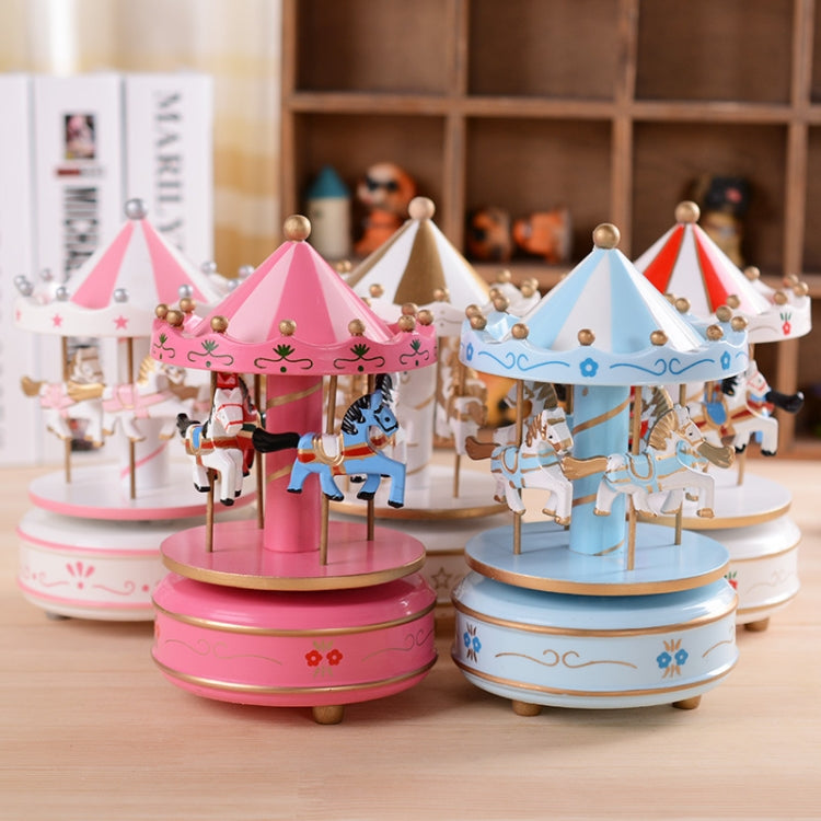 Sky City Carousel Clockwork Music Box Couples Birthday Gift(K0231 Dot Blue) - Music Box by buy2fix | Online Shopping UK | buy2fix