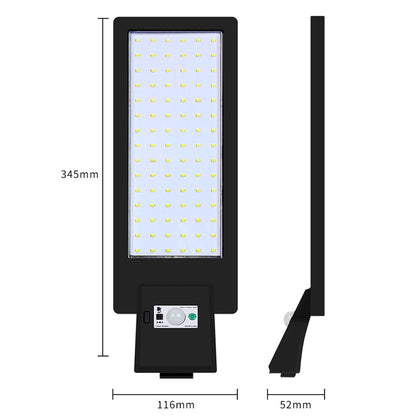 LED Solar Street Lamp Human Body Induction Road Lighting Household Outdoor Garden Light, Style: Remote Control+Sensor(Cold White Light) - Street Lights by buy2fix | Online Shopping UK | buy2fix