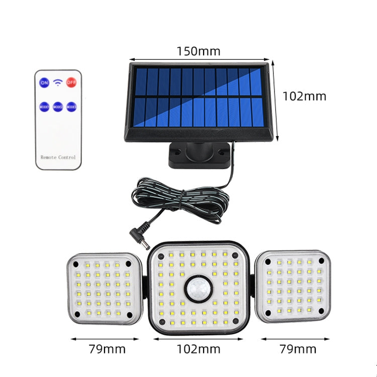 112 LED Solar Split Type Courtyard Lamp Outdoor Waterproof Corridor Garden Human Body Sensing Street Light - Solar Lights by buy2fix | Online Shopping UK | buy2fix