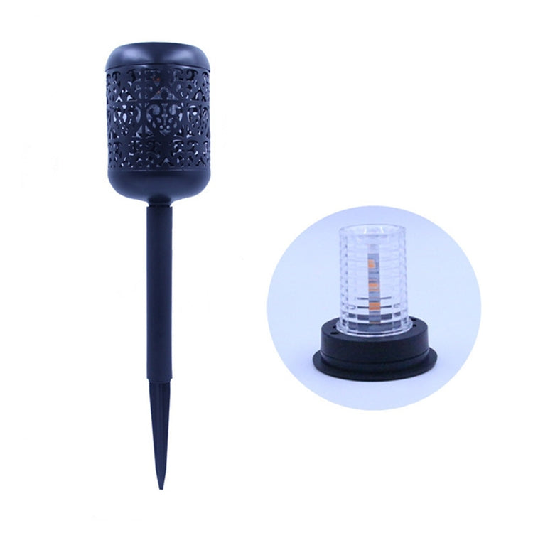 Outdoor Garden Solar 10 LED Flame Lamp Ground Plug Lawn Light(Warm Light) - Solar Lights by buy2fix | Online Shopping UK | buy2fix