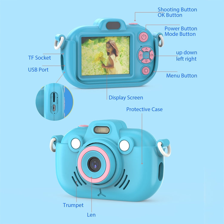 DC502 2.4-Inch 16X Zoom 2.7K Video Recording Children Digital Camera, Color: Pink + 32G(UK Plug) - Children Cameras by buy2fix | Online Shopping UK | buy2fix