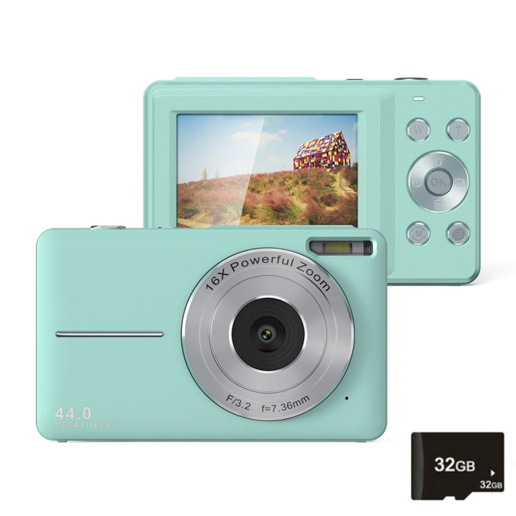 DC403L-AF 2.4-Inch 16X Zoom HD Digital Camera Mini Children Photography Camera EU Plug(Green+32G) - Children Cameras by buy2fix | Online Shopping UK | buy2fix