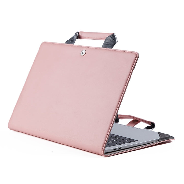 Book Style Laptop Protective Case Handbag For Macbook 16 inch(Pink) - Protective Bags by buy2fix | Online Shopping UK | buy2fix