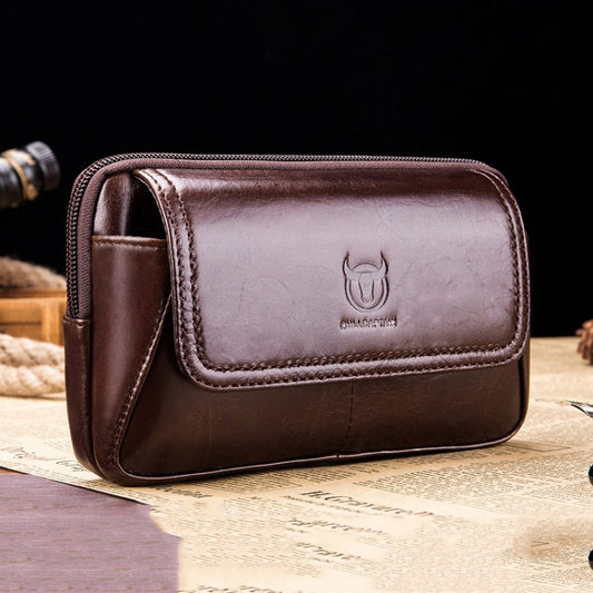 BULL CAPTAIN  Leather Multifunctional Waist Bag For Men(Brown-06) - Wallets by BULL CAPTAIN | Online Shopping UK | buy2fix