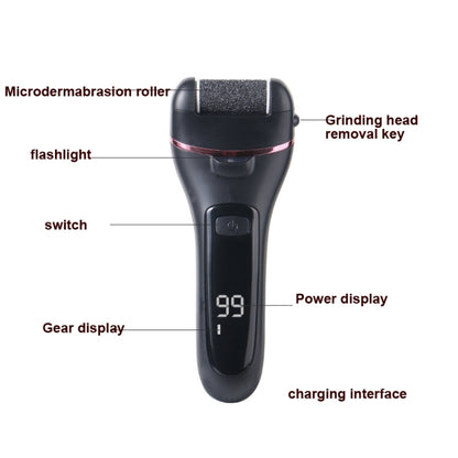 Electric Foot Grinder Digital Display Rechargeable Pedicure Peeling, Color: White - Grinding Tools & Accessories by buy2fix | Online Shopping UK | buy2fix