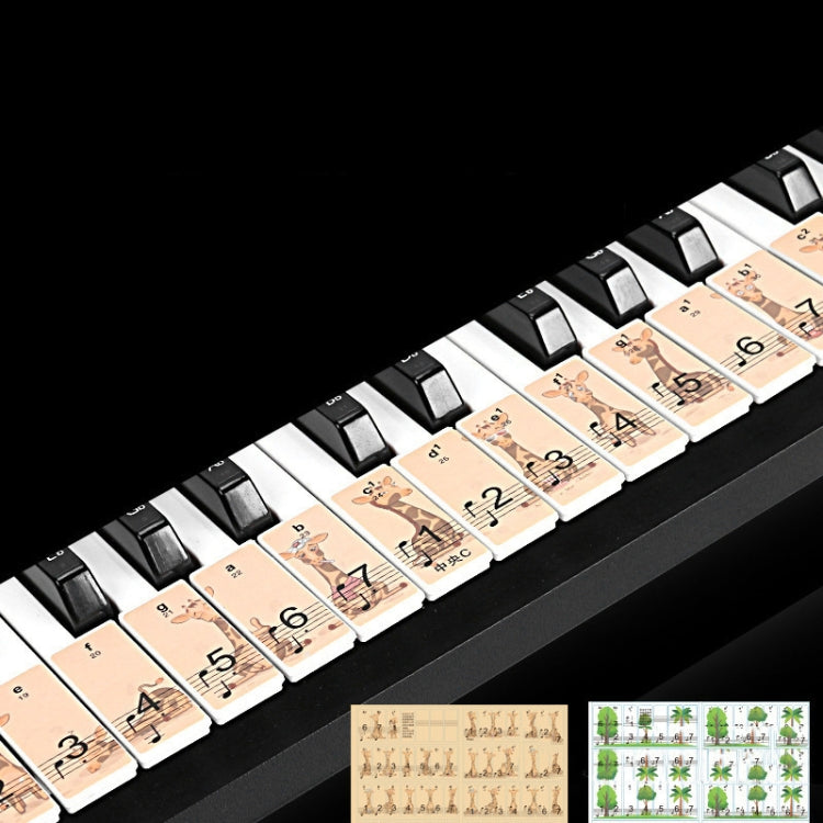 M52 88/76/61/54/49 Keys Piano Keyboard Stickers(Tree) - Keyboard Instruments by buy2fix | Online Shopping UK | buy2fix