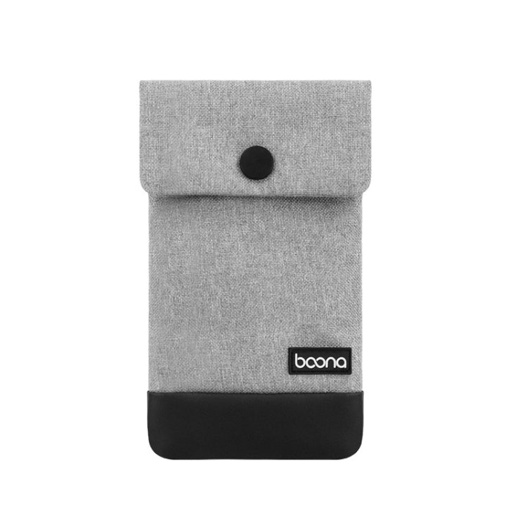 Baona Waterproof Data Cable Protective Bag, Spec: Hidden Buckle large (Gray) - Digital Storage Bag by Baona | Online Shopping UK | buy2fix